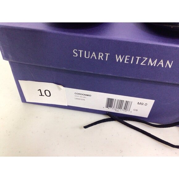 Stuart Weitzman Blue Velvet Heels Lace Up Womens 9 - Picture 9 of 10
